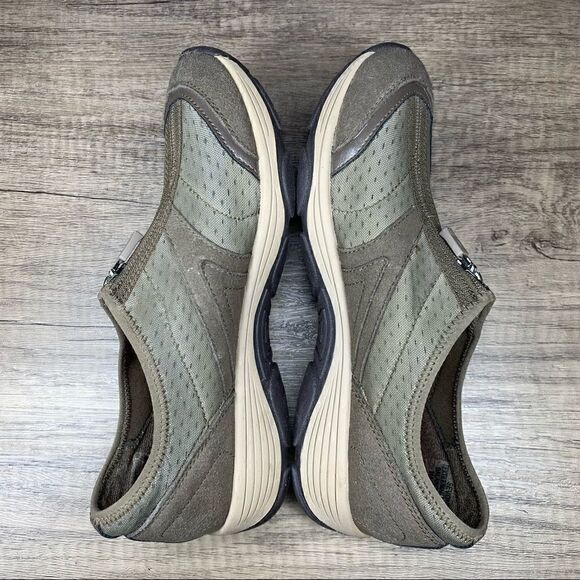 Easy Spirit Shoes Womens~”SEVONN2” Zip Brown Suede Nylon SlipOn~Size 7M - Picture 6 of 8